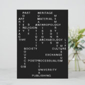 Archeologie en antropologie Crossword Puzzle (Staand voorkant)