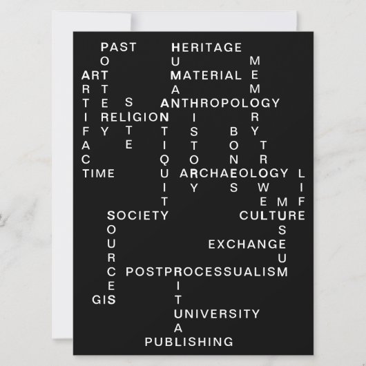 Archeologie en antropologie Crossword Puzzle (Voorkant)