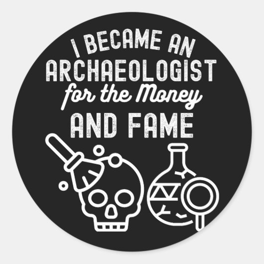 Archeologie Gezegde, Archeologie Major4 Ronde Sticker (Voorkant)