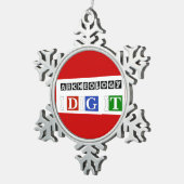 Archeologie ik dig het tin sneeuwvlok ornament (Rechts)