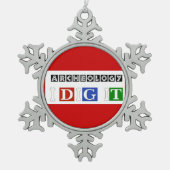 Archeologie ik dig het tin sneeuwvlok ornament (Voorkant)