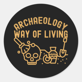 Archeologie - Manier van Leven, Archeologie Zeggen Ronde Sticker