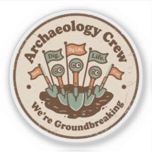 Archeologie Team Grappig Gravers Team Sticker