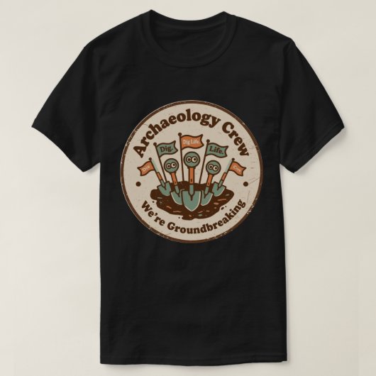 Archeologie Team Grappig Gravers Team T-shirt (Design voorkant)