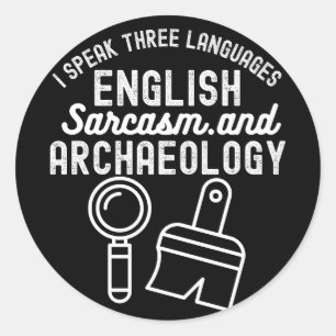 Archeologie zeggen, Archeologie Onderzoek Ronde Sticker