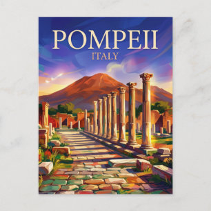 Archeologisch park Pompeii Italië Briefkaart