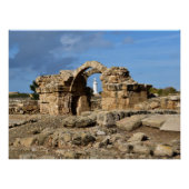 Archeologisch park van Paphos, ruïnes en vuurtoren Perfect Poster (Voorkant)