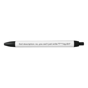 Archeologische bodembeschrijving zwarte inkt pen