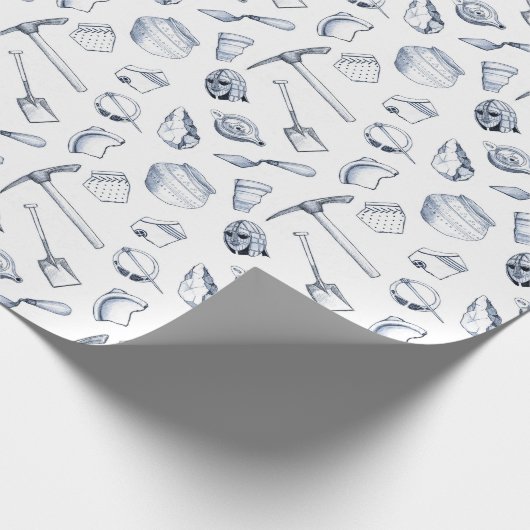 Archeologische scherven die papier wikkelen (Hoek)