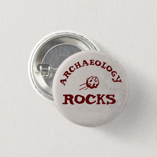 Archeologische stenen ronde button 3,2 cm (Voorkant /achterkant)