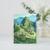Archeologische vindplaats Machu Picchu Briefkaart (Staand voorkant)