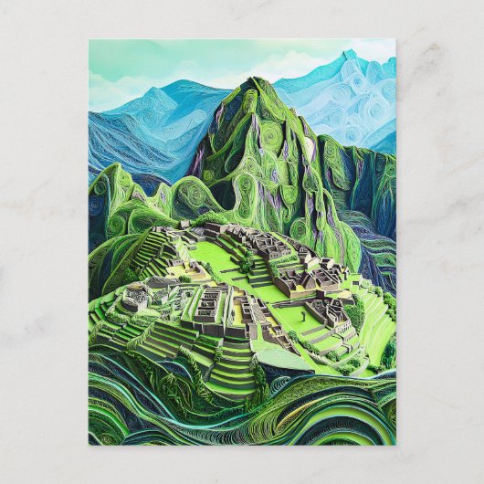 Archeologische vindplaats Machu Picchu Briefkaart (Voorkant)