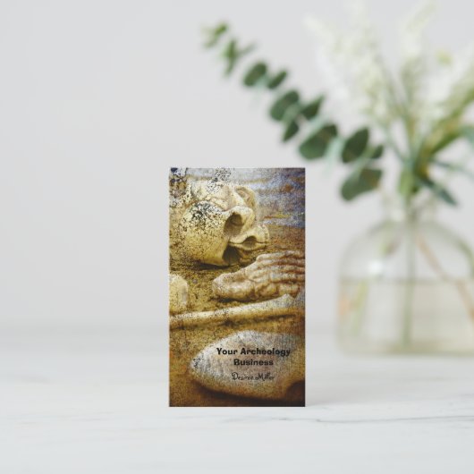 Archeologist Skeletal Bones Visitekaartje (Staand voorkant)