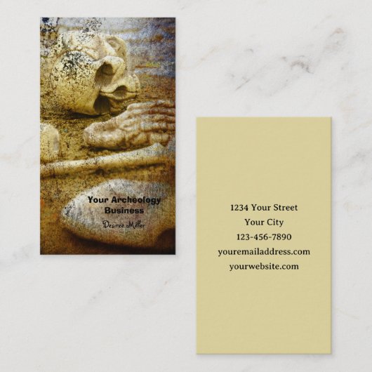 Archeologist Skeletal Bones Visitekaartje (Voorkant / Achterkant)