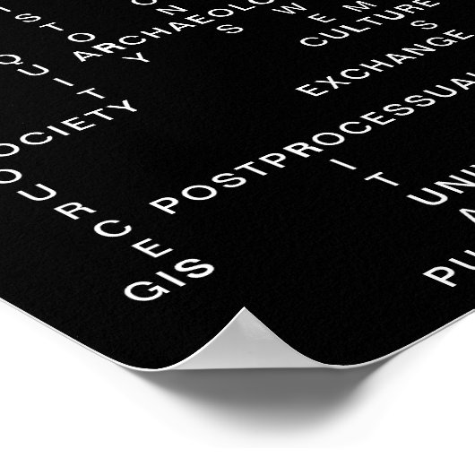 Archeology and anthropology crossword puzzle poster (Hoek)