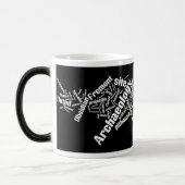 Archeology cloud mok: zwart wit magische mok (Links)