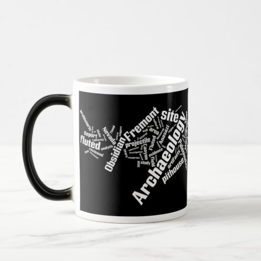 Archeology cloud mok: zwart wit magische mok (Links)