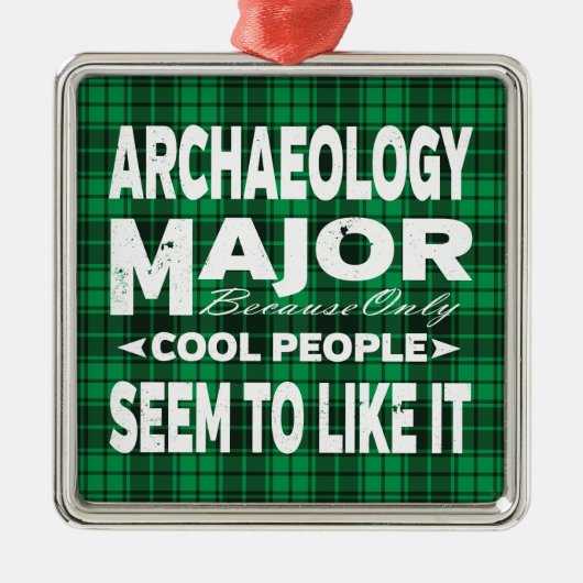 Archeology College Major Studenten Green Play Metalen Ornament (Voorkant)