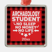 Archeology College Student Red Pset Xmas Metalen Ornament (Voorkant)