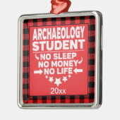 Archeology College Student Red Pset Xmas Metalen Ornament (Links)