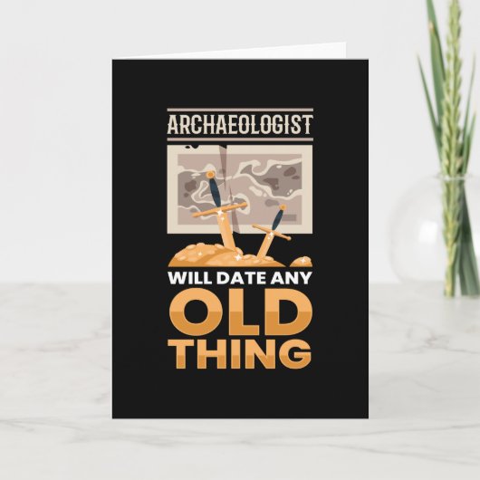 Archeology Date Old Ding Archeoloog Kaart (Voorkant)