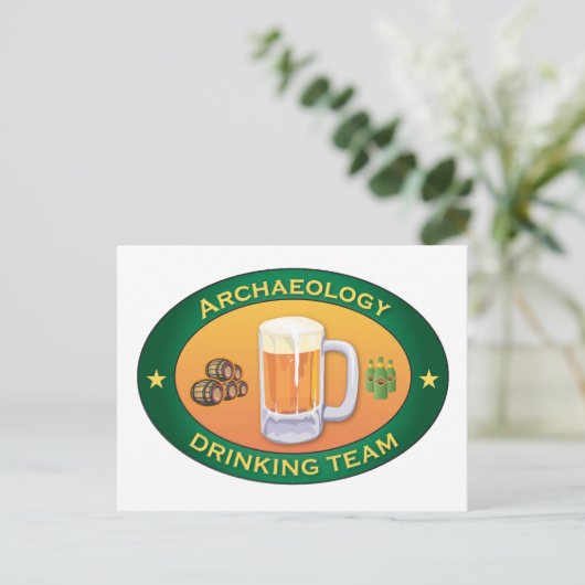 Archeology Drink Team Briefkaart (Staand voorkant)
