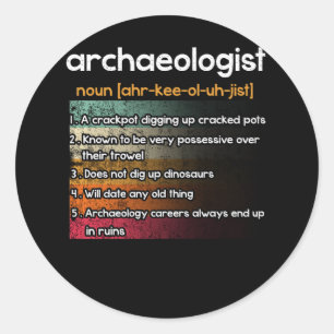 Archeoloog Archeology Definition Ronde Sticker