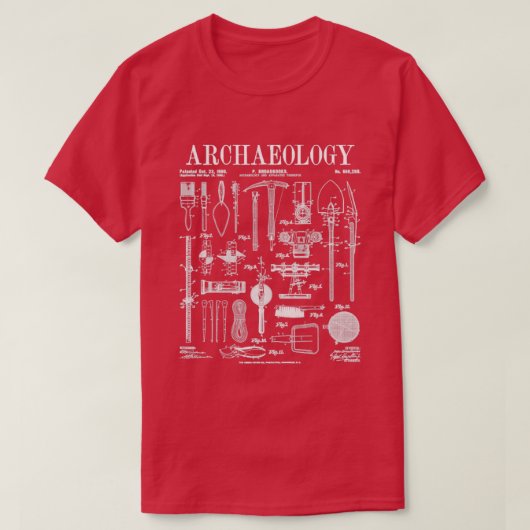 Archeoloog Archeology Student Field Kit Vintag T-shirt (Design voorkant)
