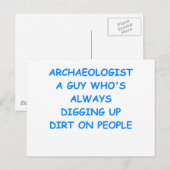 archeoloog briefkaart (Voorkant / Achterkant)