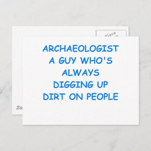 archeoloog briefkaart (Voorkant / Achterkant)