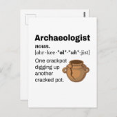 Archeoloog Definition Crackpot Briefkaart (Voorkant / Achterkant)