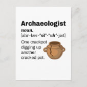 Archeoloog Definition Crackpot Briefkaart (Voorkant)