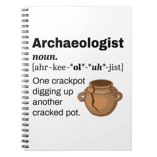 Archeoloog Definition Crackpot Notitieboek (Voorkant)