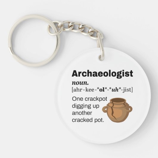 Archeoloog Definition Crackpot Sleutelhanger (Voorkant)