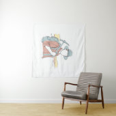 Archeoloog eenvoudige one-line art continu wandkleed (In Situ (horizontaal))