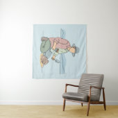 Archeoloog eenvoudige one-line art continu wandkleed (In Situ (horizontaal))