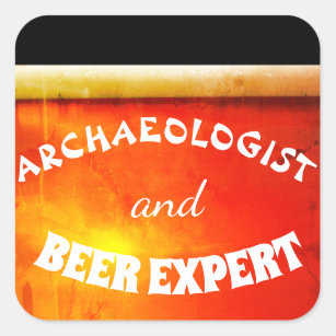 Archeoloog en beerexpert vierkante sticker