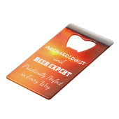 Archeoloog en bier expert vrijwel perfect creditkaart flessenopener (Achterkant Gekanteld)