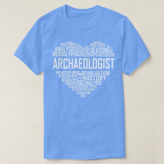 Archeoloog hart t-shirt (Design voorkant)