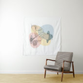 Archeoloog one line art continu eenvoudig wandkleed (In Situ (horizontaal))