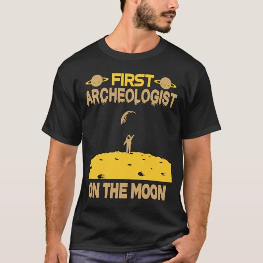 Archeoloog op de maan t-shirt (Voorkant)