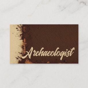 Archeoloog opgravingen plaats visitekaartje