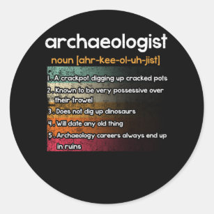 Archeoloog Ronde Sticker
