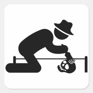 Archeoloog Vierkante Sticker