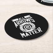 Archer Archery All Arrows Matte Costume Gift Ronde Kartonnen Onderzetter (Gebogen)