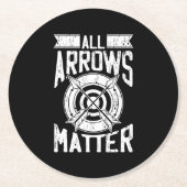Archer Archery All Arrows Matte Costume Gift Ronde Kartonnen Onderzetter (Voorkant)