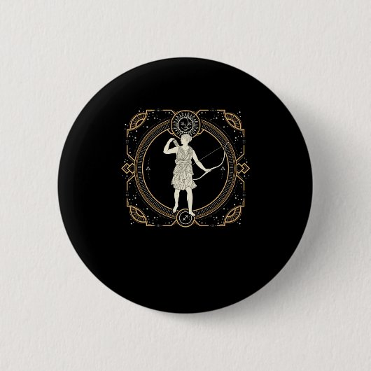 Archer Archery Bowman Bow Arrow Bow Gift Ronde Button 5,7 Cm (Voorkant)