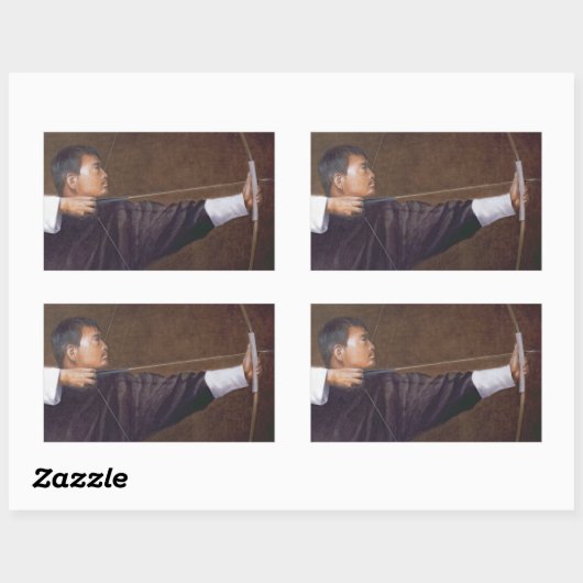 Archer Bhutan Rechthoekige Sticker (Vel)