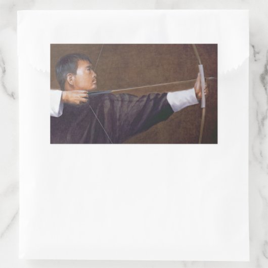 Archer Bhutan Rechthoekige Sticker (Tas)
