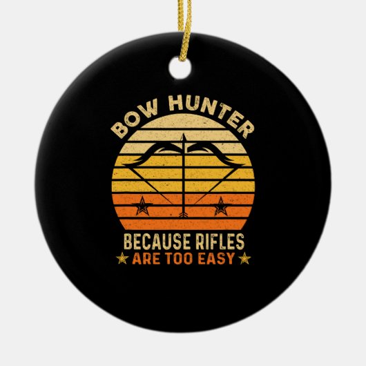 Archer Bowhunting Deer Bow Hunters Elk Arc Keramisch Ornament (Voorkant)